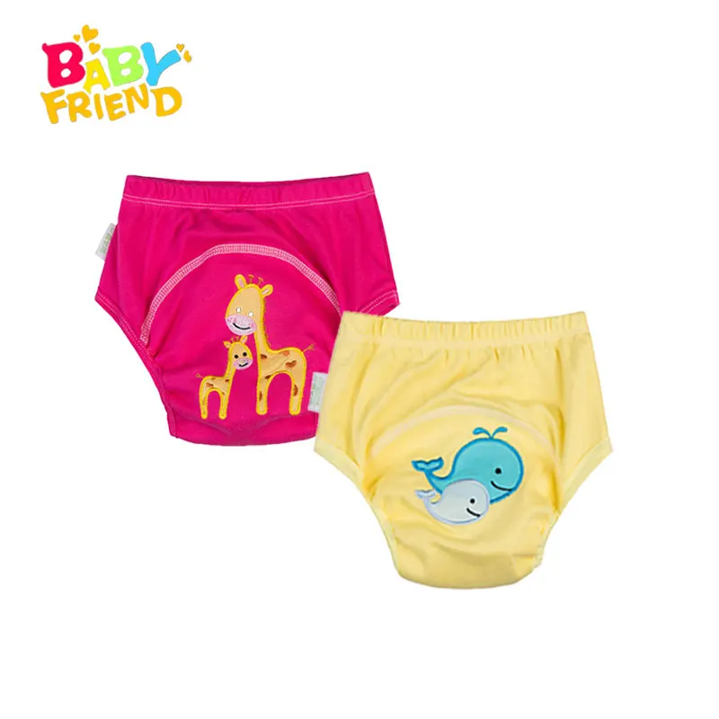 Babyfriend 2 шт. Новая мода Детские Туалет Training брюки для девочек детское нижнее белье мальчиков трусики Ткань Подгузники Пи обучения подгузники - Цвет: Синий