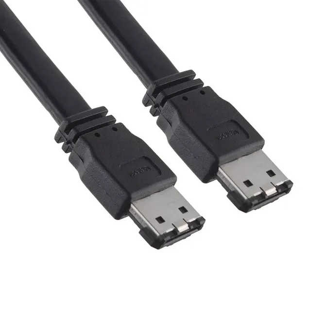 Black 1M 3FT eSATA to eSATA 7-Pin Shielded External Cable Cord #54521