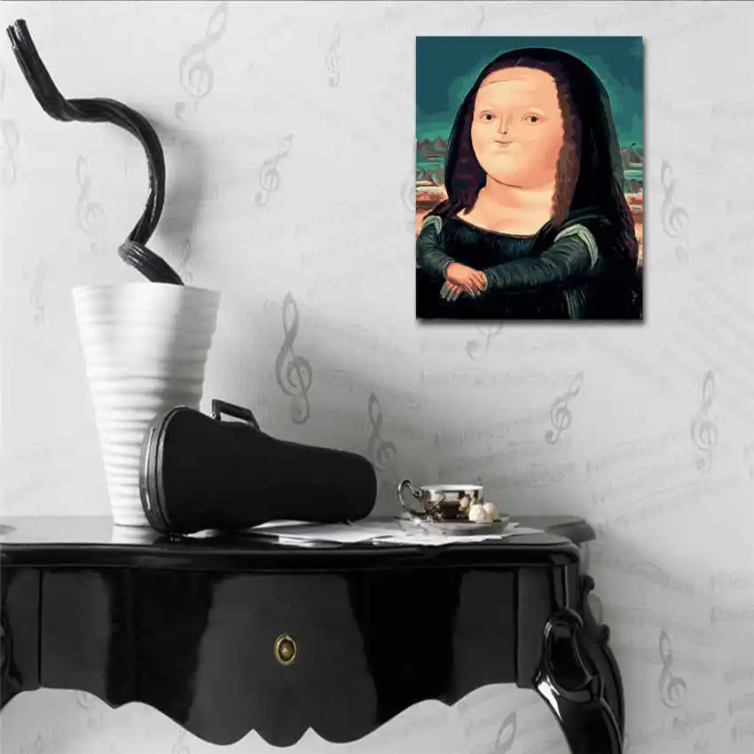RIHE Mona Lisa краска для рисования по номерам Русалочка Масляная Краска на холсте