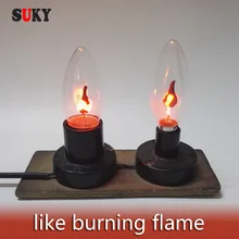 Светодиодный лампочка с горящим пламенем, лампочка эдисона E14 E27 3 W, лампочка для украшения фестиваля