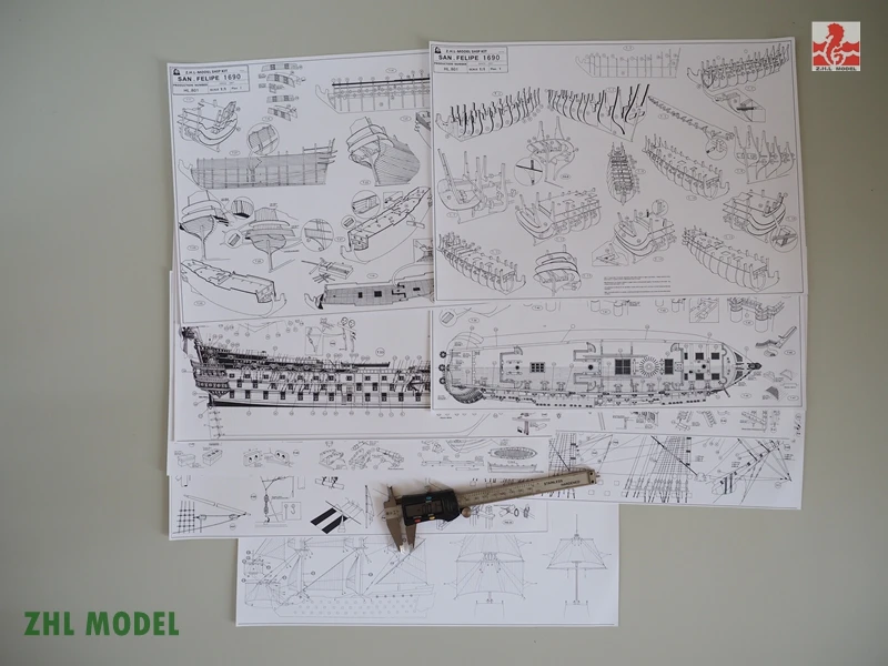 ZHL модель Сан-Фелипе 1690 модель корабля дерево