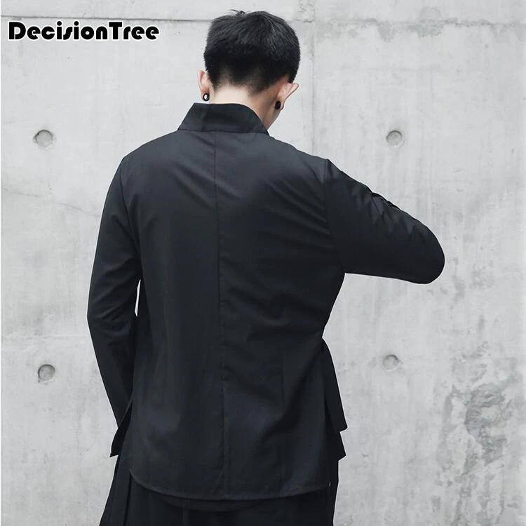 2017 autumn men loose cardigan japanese kimono stripe coat high street hip hop casual outerwear