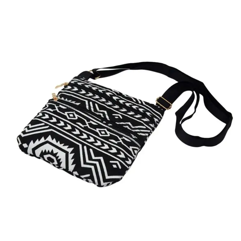 Этническая сумки через плечо для женщин 2018 Холст Винтаж печати сумка повседневное молния большой ёмкость Bolsa Feminina