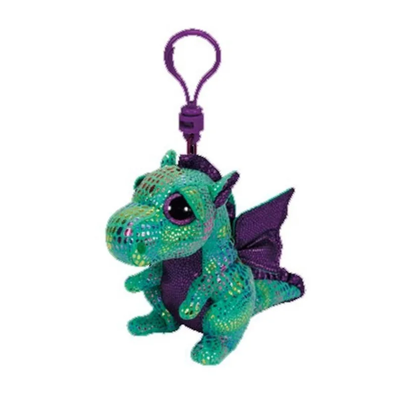 

Ty Beanie Boos 9cm Darla the Pink Dragon Clip Plush Keychain Stuffed Animal Collectible Doll Toy