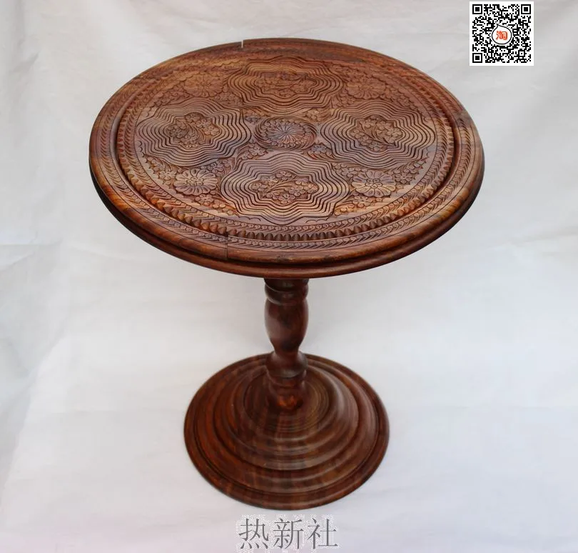 طاولة خشبية عتيقة مستوردة من باكستان منحوتة يدوي ا مع سلة طاولة قهوة Hand Carved Hand Woodhand Wood Carving Aliexpress