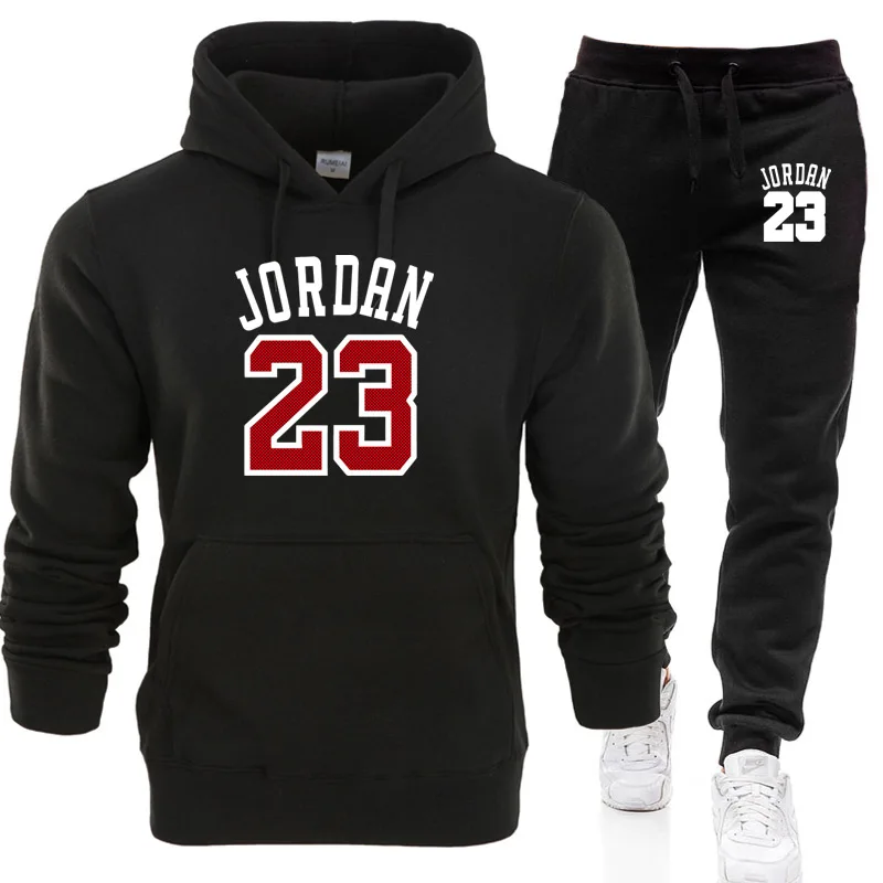 

RUMEIAI 2019 New Brand Fashion JORDAN 23 Men Sportswear Print Men Hoodies+Pants Suit Hip Hop Mens tracksuit Sweatshirts Clothing