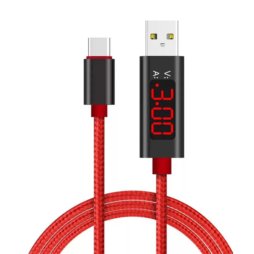 

Voltage Current LED Display Type-c USB Sync Charging Cable for Samsung S9 Support Scalable power charging Synchronous Data