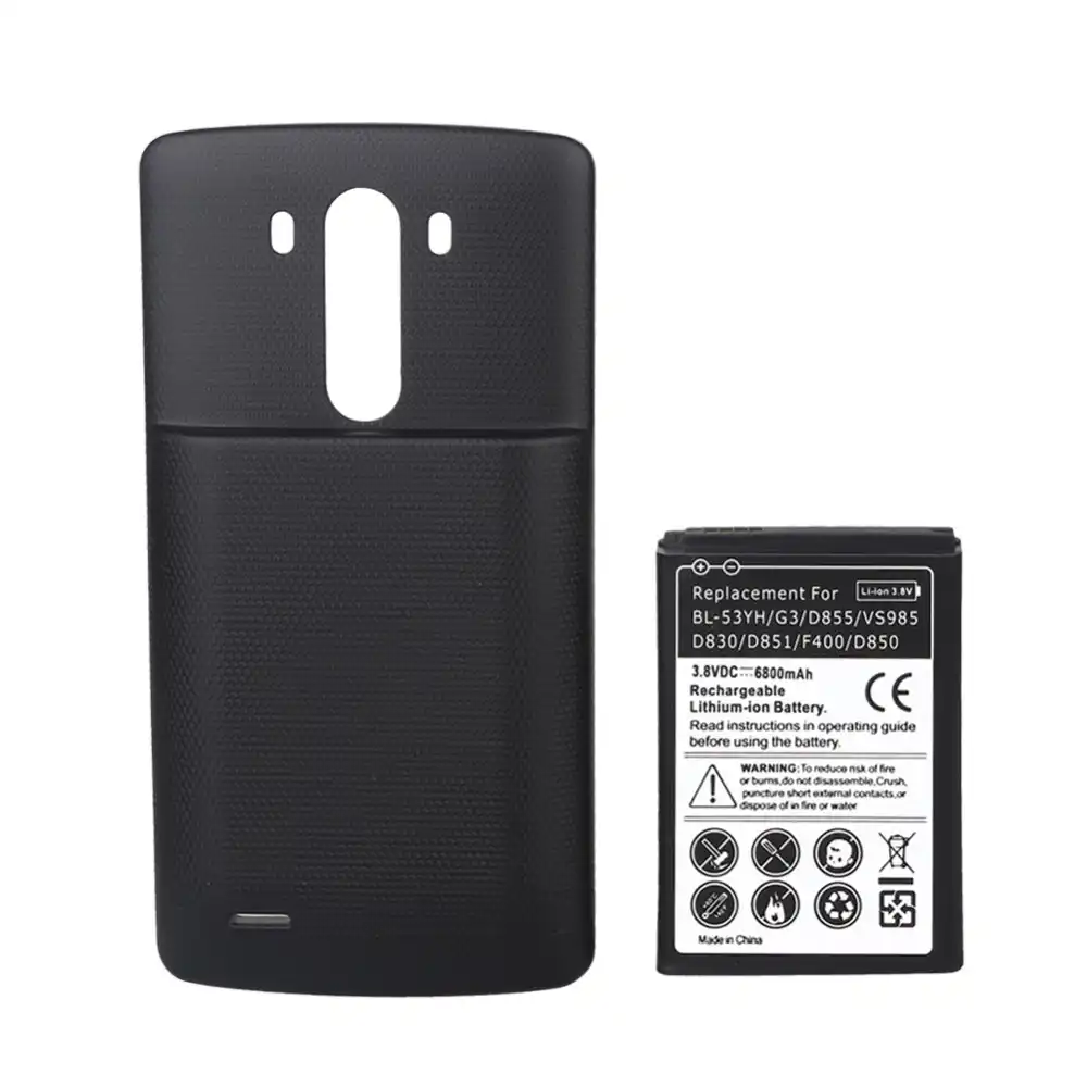 6800mah Phone Battery For Lg G3 D855 Vs985 D830 D851 F400 D850 Replacement Extended Batteria Backup Bateria Black Cover Battery For Battery For Lgbattery For Lg G3 Aliexpress