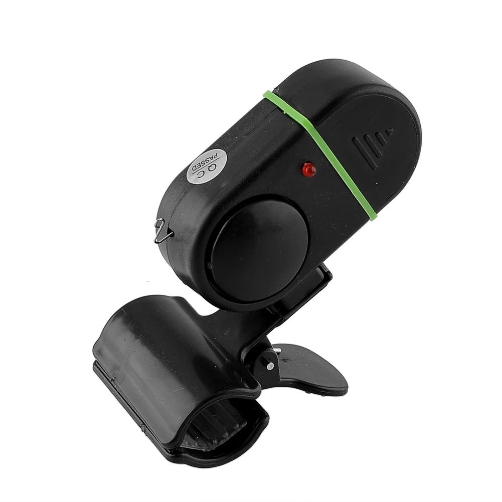 

LED Light Electronic Fish Bite Strike Sound Alarm Bell Alert Clip-On Fishing Rod Pole Tool Black Fishing Accessories