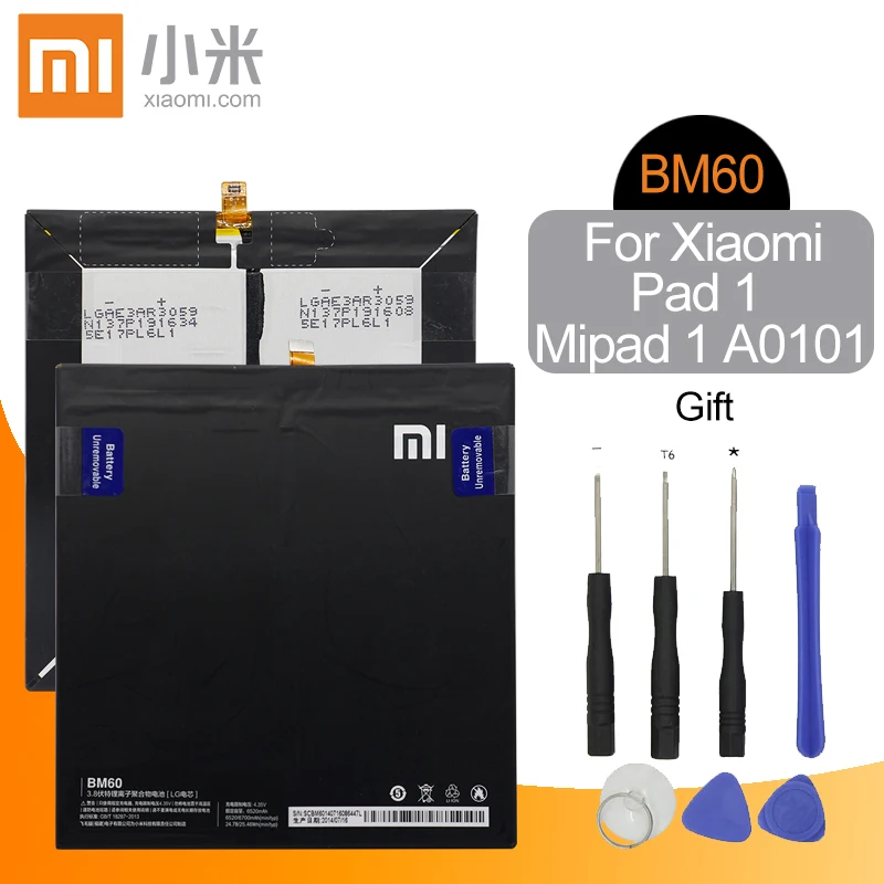 Xiaomi Tablet Battery BM60 6520 мАч высокая емкость высокое качество для MiPad 1 Pad A0101