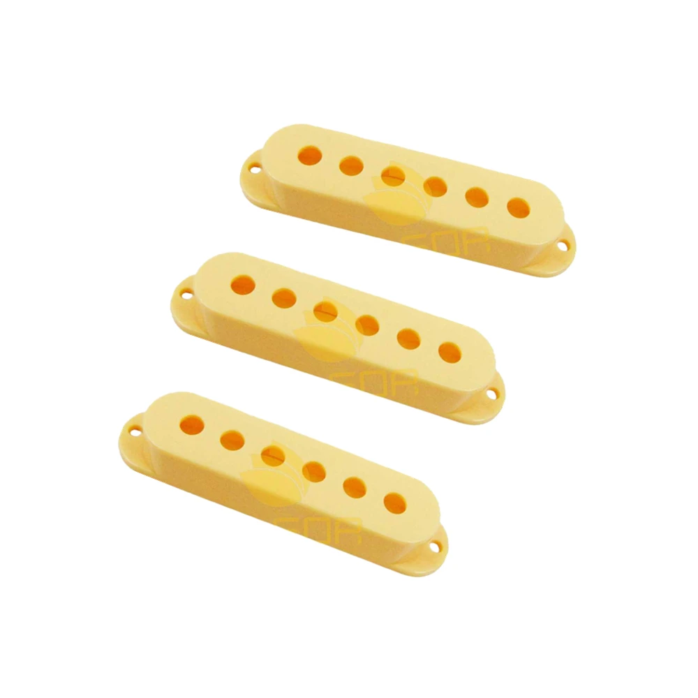 KAISH 3 X 52mm Pickup Cover For Stratocaster/Strat Guitar - Black