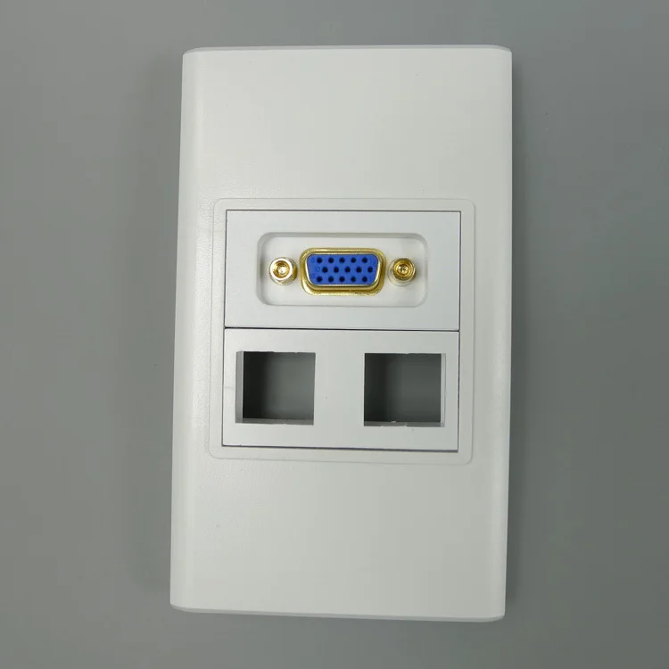 vga wall plate with 2 keystone portsin Extension Socket from Consumer