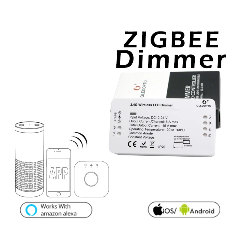 Освещение Диммер 12-24 В для Zigbee APP инструмент запчасти поставка