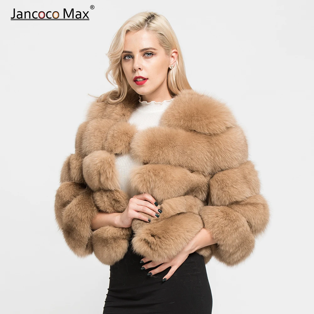 

Real Fox Fur Coat Fashion Style Women Natural Fur Outerwear Winter Thick Warm Fluffy Jacket S1796