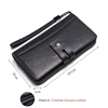 Contact's Genuine Leather Long Wallet Large Capacity Men Coin Purse Male Clutch Wallets Cell Phone Bag Portomonee Card Holder 2