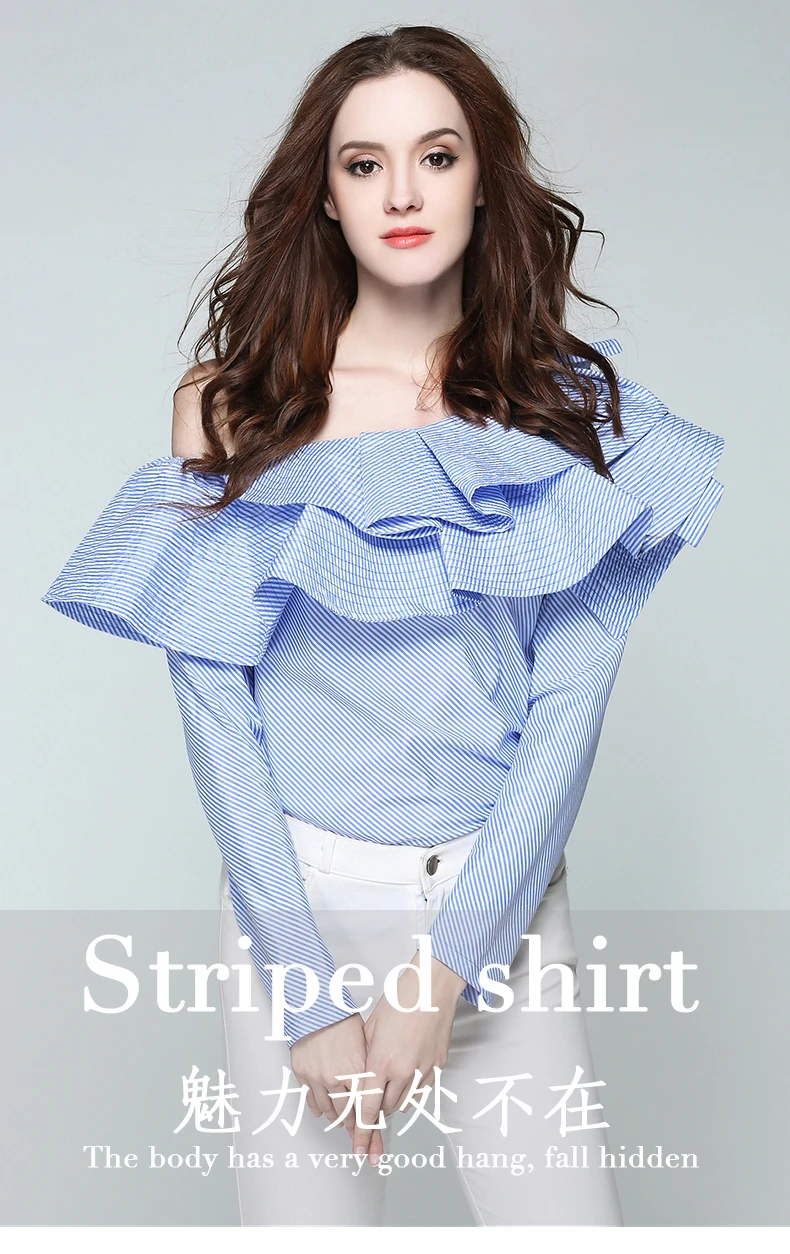 Long Sleeve Blusas Sexy Strapless  (1)