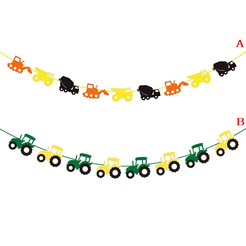 Грузовые автомобили гирлянда из ткани подвесные украшения для маленьких мальчиков детская спальня декор для вечеринки в честь Дня Рождения