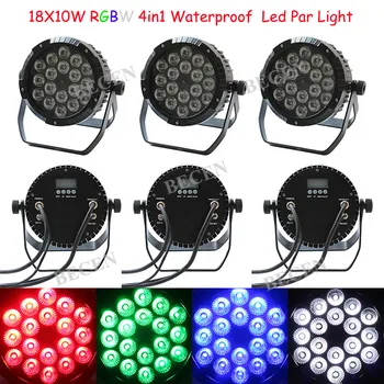 

6pcs/lot IP65 18X10W RGBW 4IN1 Led par can light Outdoor Led Par DJ Stage Lights
