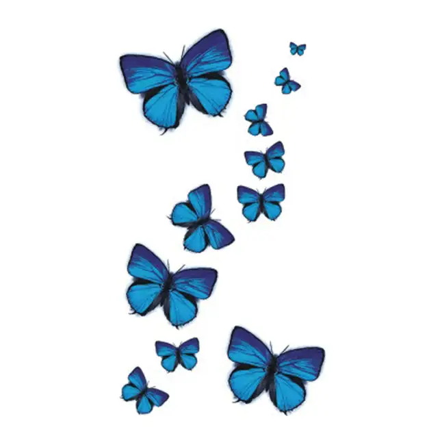 Online Wyuen New Hot Design Temporary Tattoo For Wyuen New Hot Design Temporary Tattoo For Waterproof Tatoo Sticker Body Art Blue Erfly A