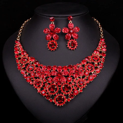 Buy Fashion Dubai Necklace Earrings Bridal Jewelry