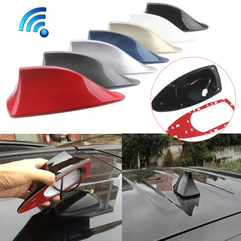 Univesal Shark Fin Antenna Signal AM//FM Radio Receiver Aerial Car Automobile
