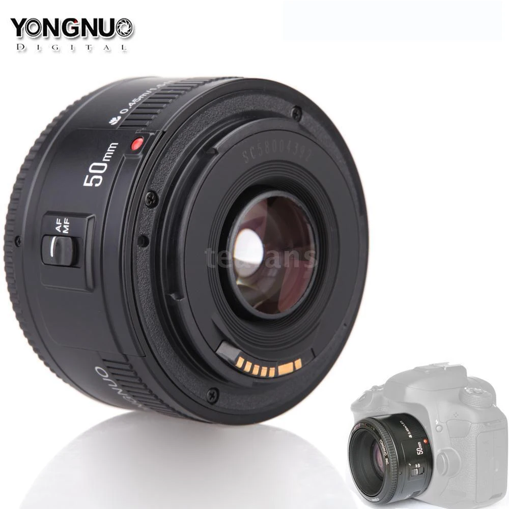 Объектив YONGNUO YN50 мм f1.8 YN EF 50 f/1 8 AF апертура с автофокусом фильтром ND для камер Canon EOS