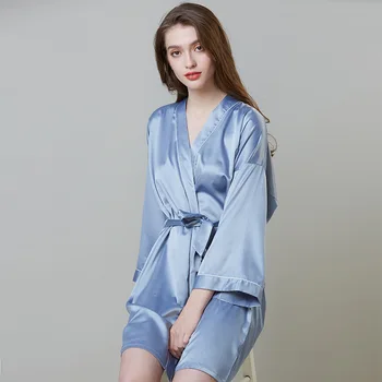 

Bathrobe Femme De Mariee Robes Lounge Satin Pajamas Wedding Robe Bridesmaid Sister Mother of the Bride Robes Sexy Nightwear