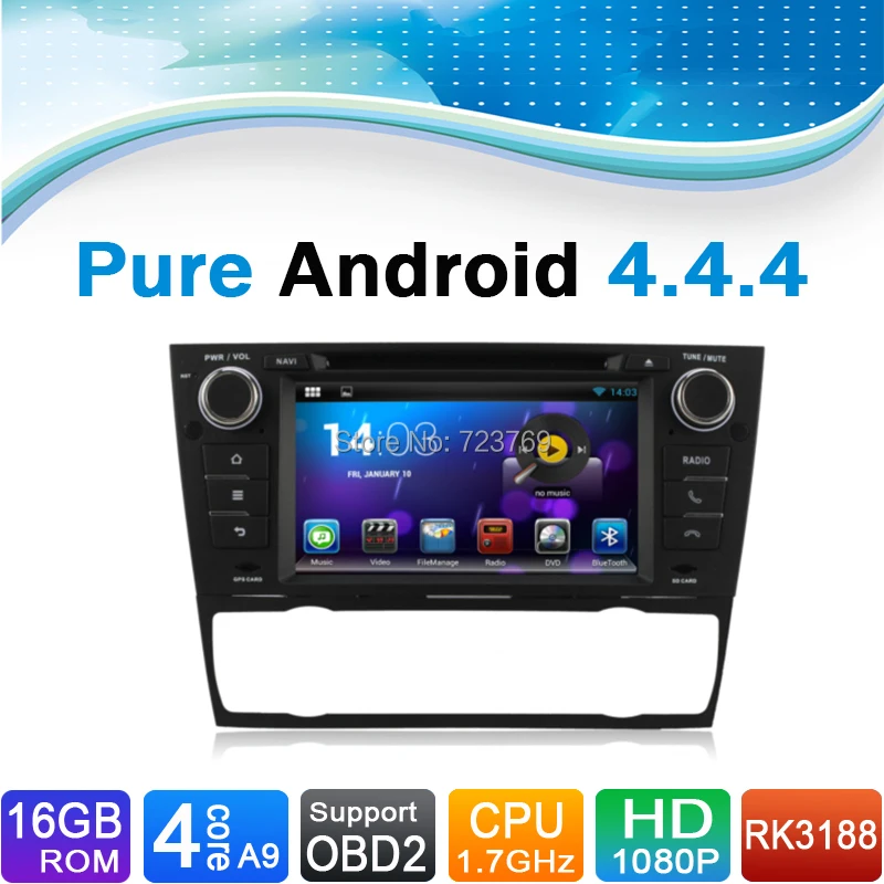 Flash Deal Pure Android 4.4.4 System Car DVD GPS Radio gps for BMW 3 Series E90 E91 E92 E93 with Automatic Air Conditioner 14