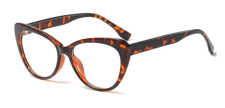 45933 Ретро кошачий глаз простые очки рамки мужской и женский оптический модные очки для работы за компьютером - Цвет оправы: C3 leopard