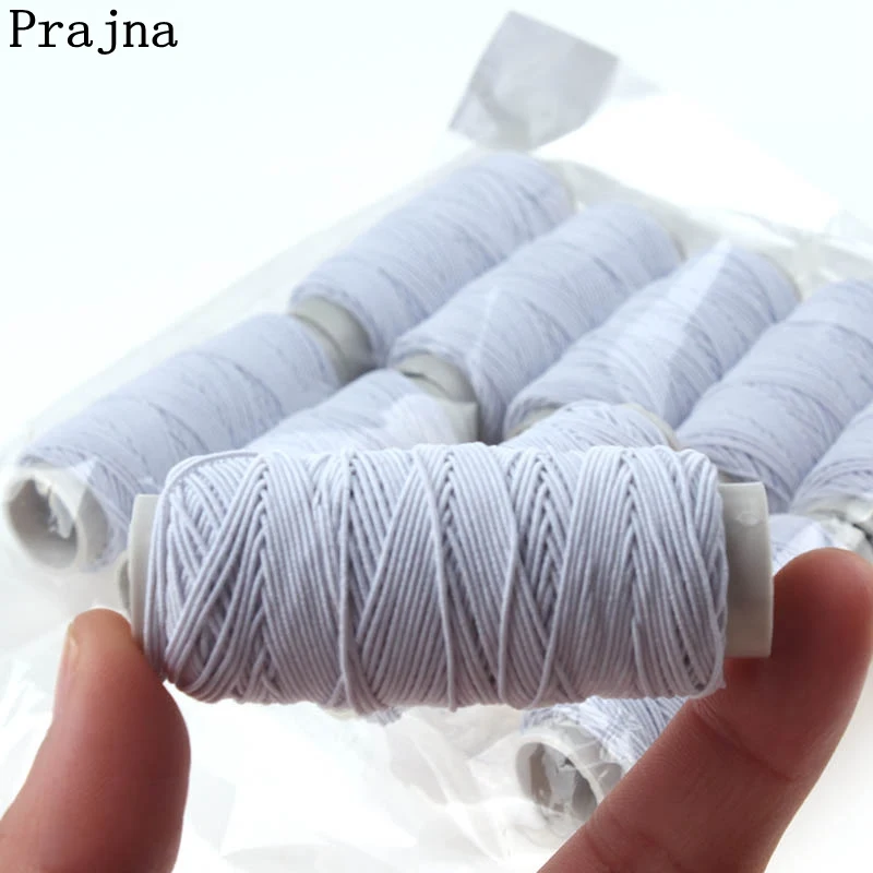 

Prajna 10 PCS A Lot High Quality White Polyester Thread Elastic Sewing Thread Industrial Sewing Machine Thread For Clothing New