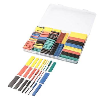 

New 700Pcs 8Sizes Shrinkable Tubes Set Assortment Heat Shrink Tubing Shrinkage Ratio 2:1 Wrap Wire Cable Sleeving Tube Kit