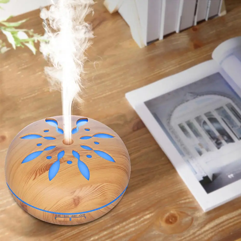 

Ultrasonic Wood Grain 7 Color LED Remote Control Humidifier Aroma Mist Diffuser