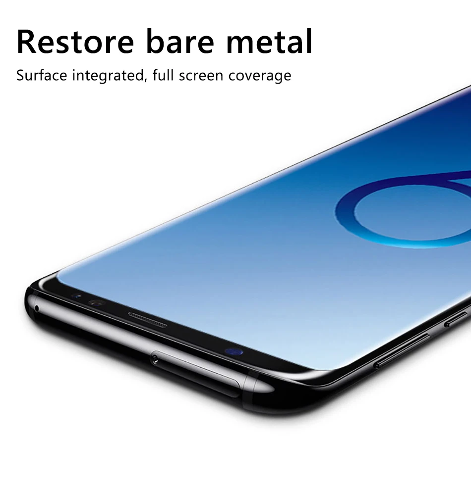 !ACCEZZ Curved Coverage Tempered Glass Film For Samsung S8 S9 Plus Note 8 Anti-fingerprint Protector Screen Front Clear Films (2)