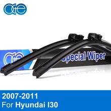 Oge Front And Rear Wiper Blades For Hyundai I30 2007 2008 2009 2010 Windscreen Natural Rubber Car Accessories