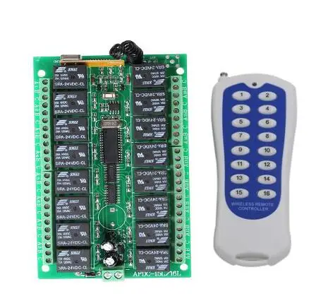 Новый DC 12V 24V 16 CH 16CH RF беспроводной переключатель системы дистанционного