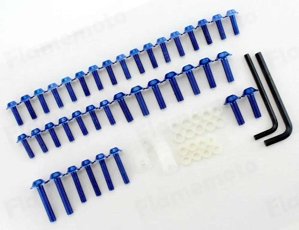 

UNDEFINED Universal Motorcycle Accessories Blue Fairing Bolts Screw Kit Aluminum for Yamaha 2003-2007 YZF R6 2006-2008 YZF R6S