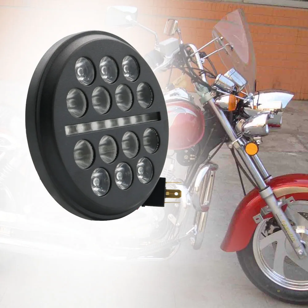 5.75 Inch 45W Daymaker Projector LED Headlight For Harley Davidson Motorcycle (13)