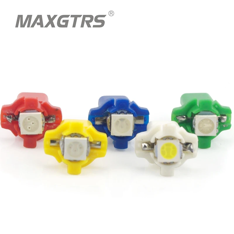 

10X Auto T5 B8.3D LED Car 1 LED T5 B8.3 5050 12V BAX10S Speedo Bulb Dashboard Instrument Light Source Side Interior Lighting