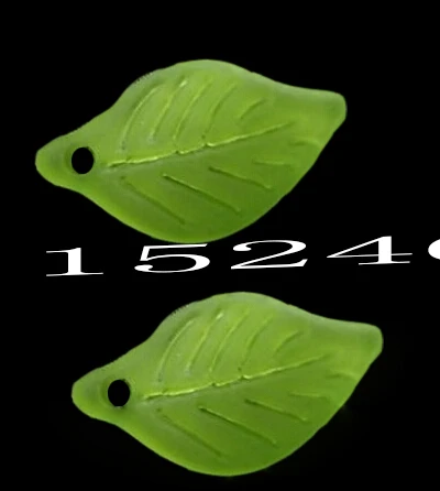 FLTMRH 25 шт 11*18 мм акриловые люцитовые бусины в виде листьев зеленые листья Матовые акриловые подвески-разделители кабошон модные ювелирные изделия