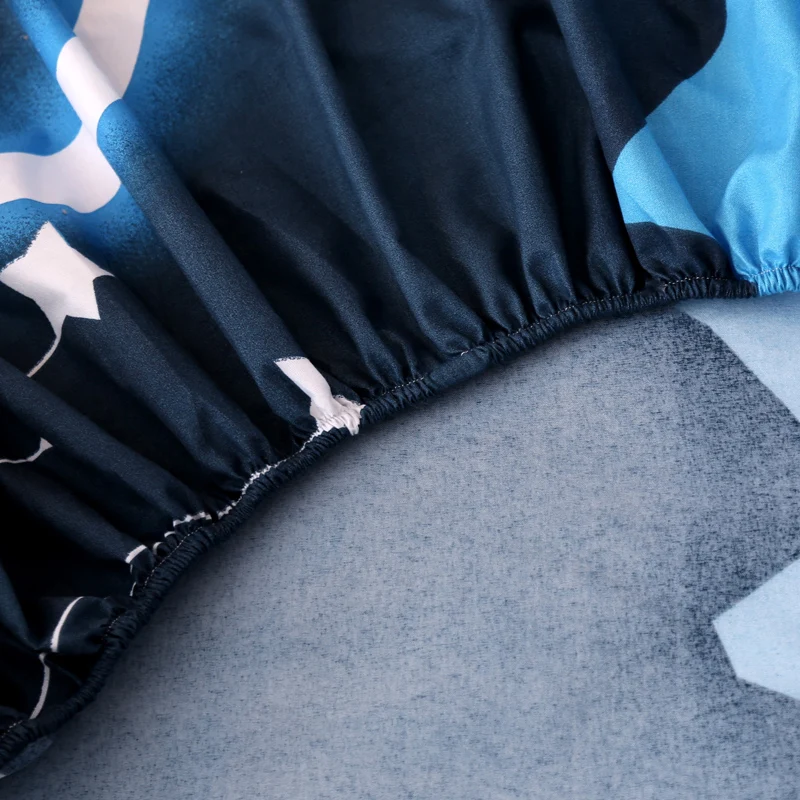 Новая Луна печать темно-синяя кровать наматрасник протектор Воздухопроницаемый домашний текстиль наматрасник Захваты постельное белье