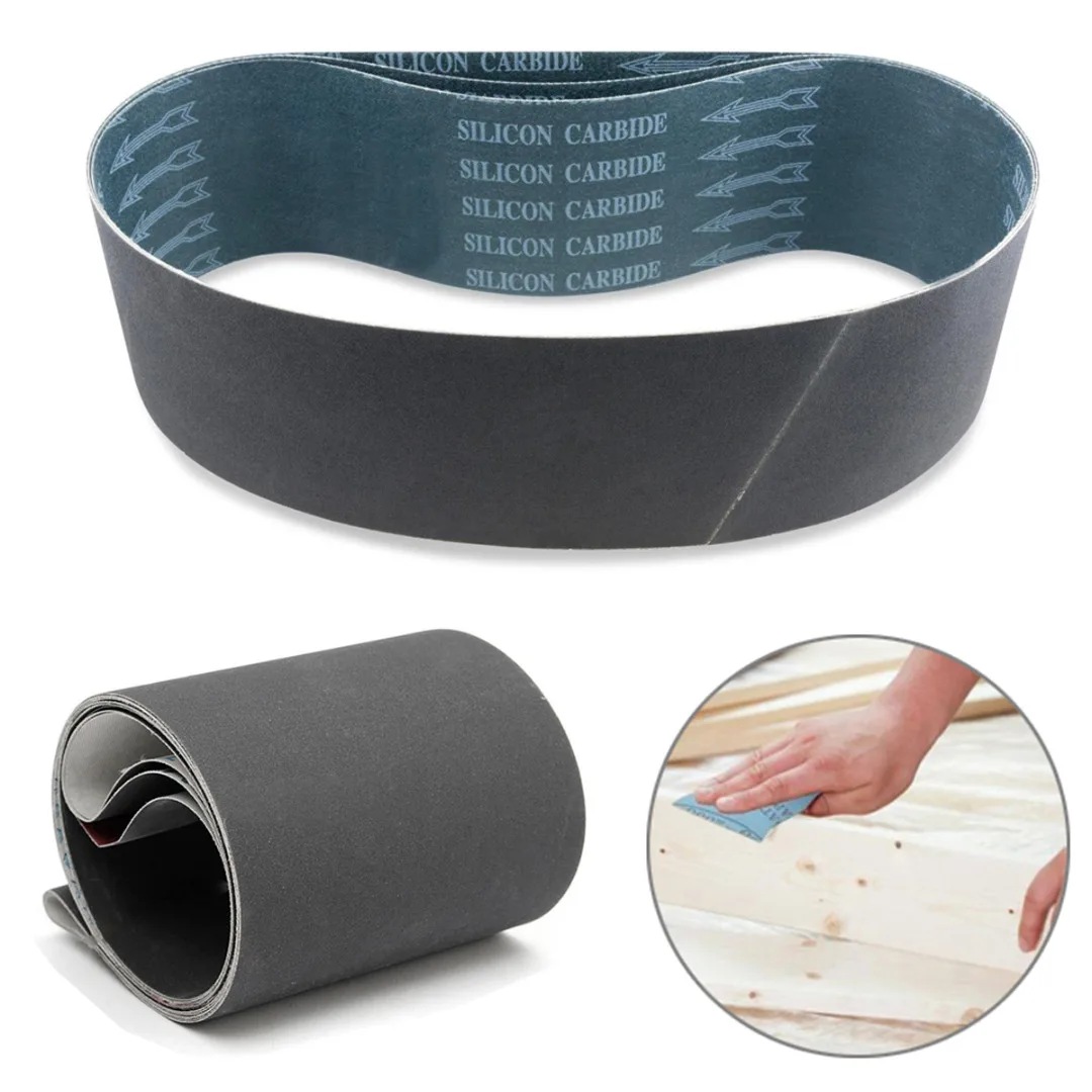 Silicon Carbide Sanding Belt 10cm x 90cm Abrasive Sanding Belts For