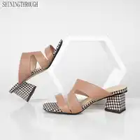 Sexy strange style high heels slippers woman summer shoes sandals woman sexy ladies party shoes large size 41 42 43