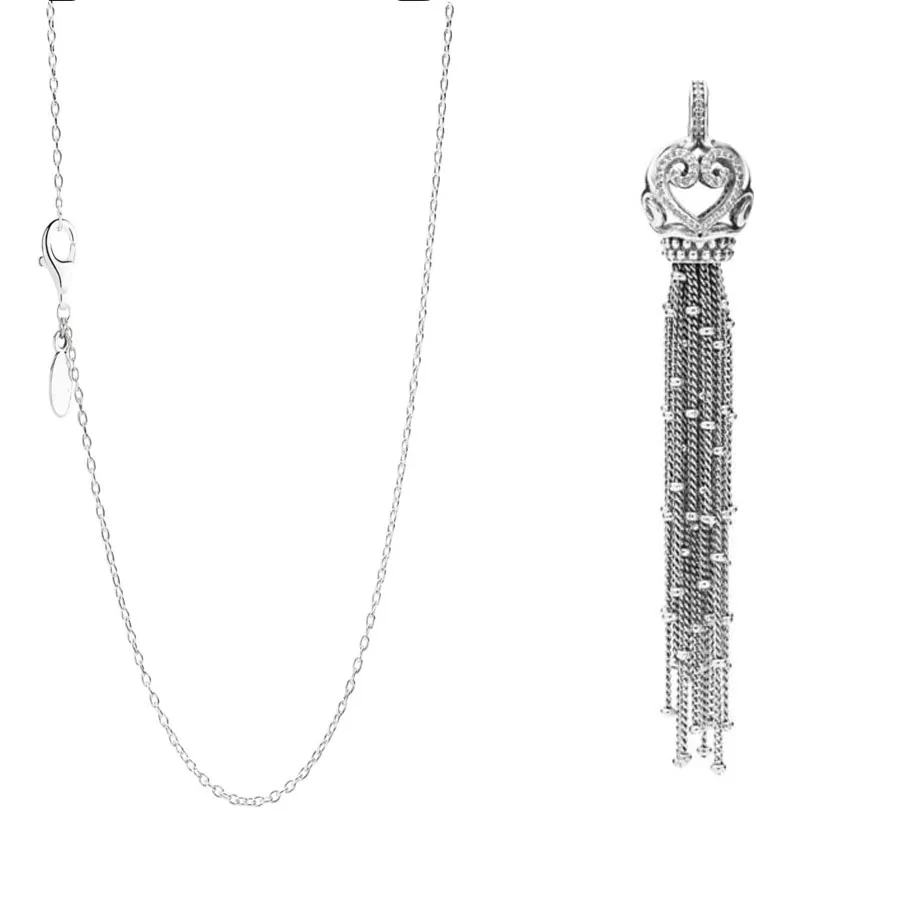 

2018 New 100% 925 Sterling Silver Enchanted Tsaael NECKLACE Pendant Fit Pandora Bracelet Necklace Charm DIY Jewelry