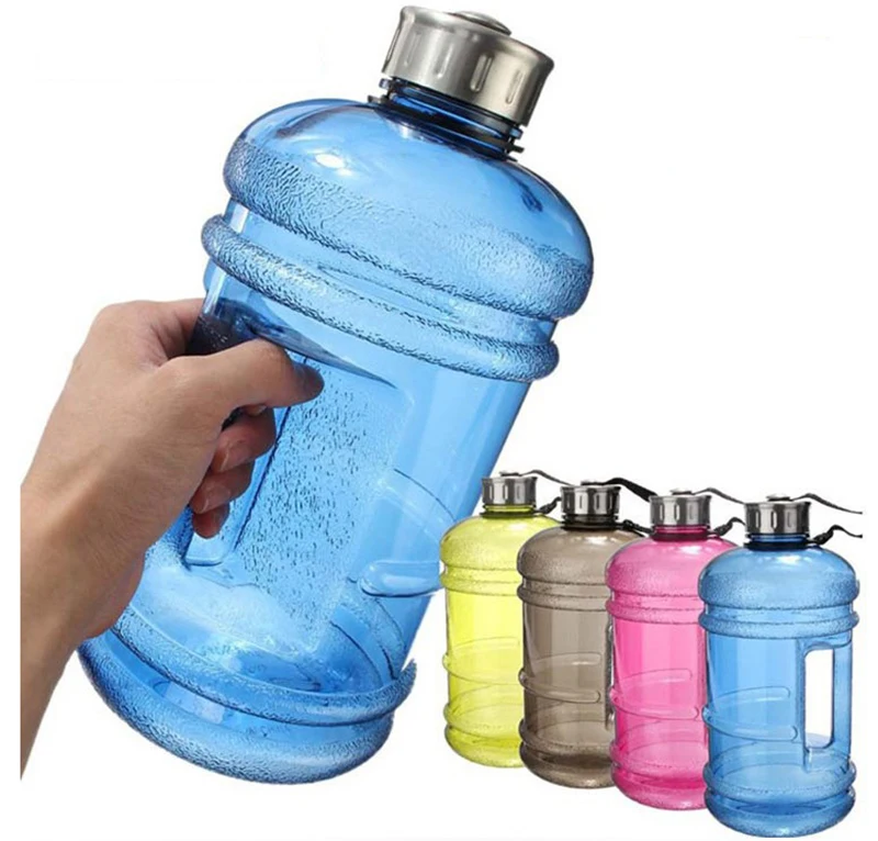 2.2L большая бутылка для воды 1/2 галлонов Bpa бесплатно шейкер для протеина пластиковые спортивные бутылки для воды рукоятка тренажерный зал фитнес чайник