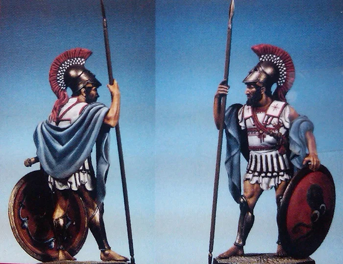 GR52 Greece Auxiliary Infantry with spear Greece 54mm 1/32 metal figures 