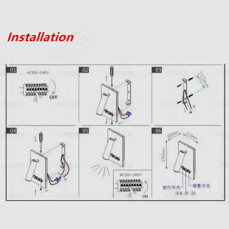 Topoch USB прикроватная лампа белый/черный 5V 2A зарядное устройство 6W светодиодный светильник с 3W гибкий светильник для чтения ВКЛ/ВЫКЛ 2 переключателями