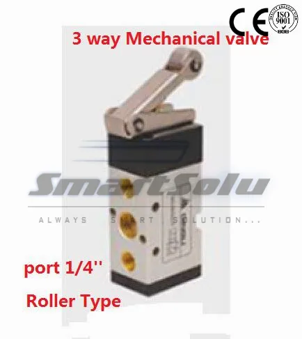 

Free shippingPneumatic 3 way hand brake control valves 1/4 inch Manual Mechanical valve MSV98322-R with Roller Type