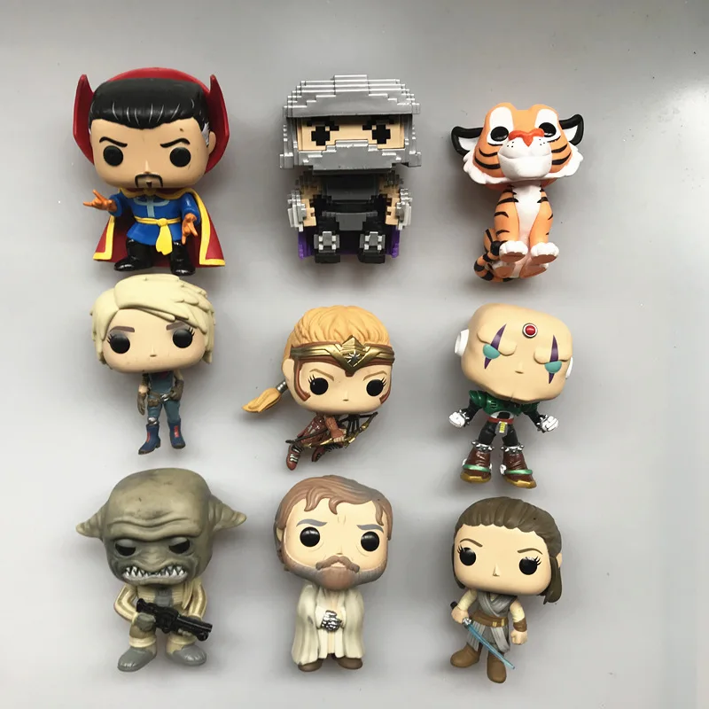 

Original Funko POP Used Turtles - Shredder 8-Bit, Tiger, Star Wars, Doctor Strange Action Figure Collectible Model Toy No box