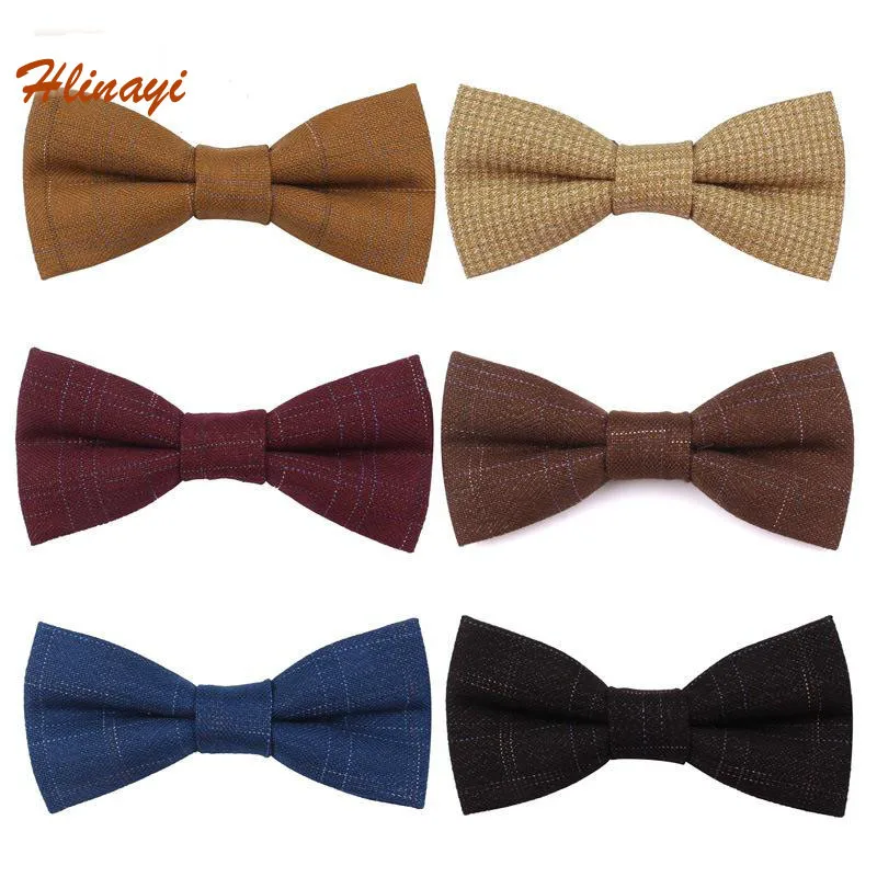 

Hlinayi 2019 Bow tie men's Korean version business wool bow tie fashion banquet wedding bow