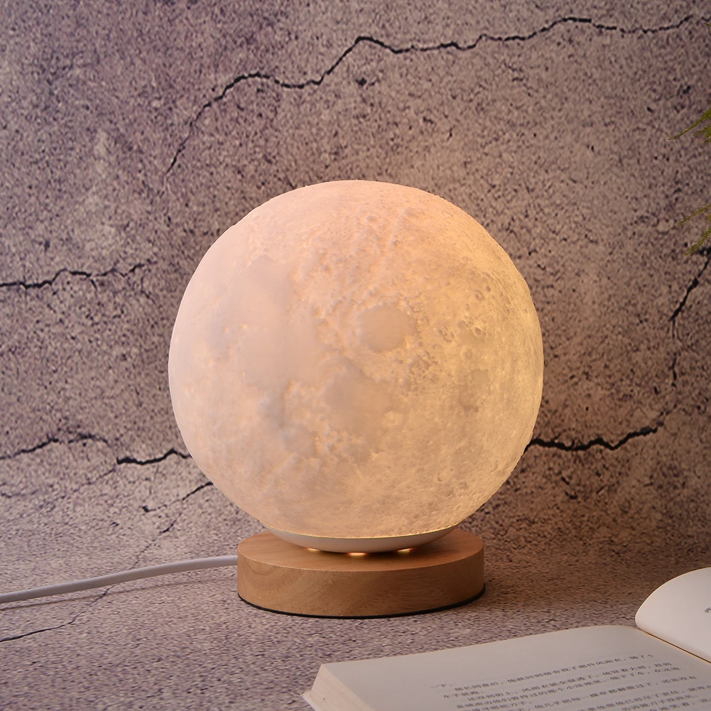 

3D Magical Moon LED Night Light Moonlight Desk Lamp Rechargeable for Home Decoration Christmas decornew